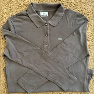 LACOSTE Women’s Polo Shirt Long Sleeve Size 44 ( Large)